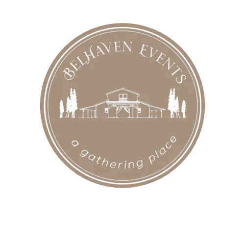 Belhaven Events logo featuring a gathering place illustration