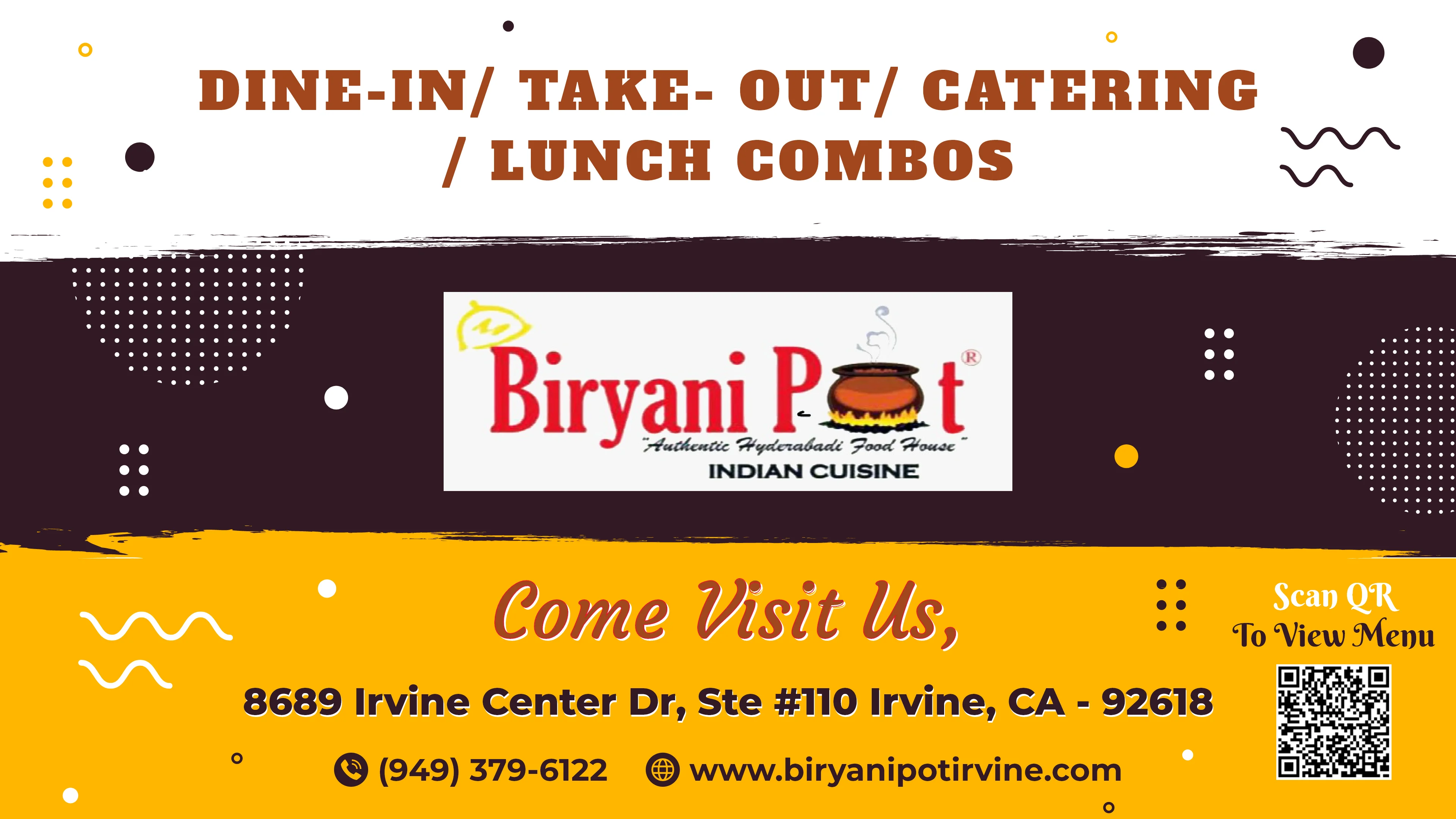 Biryani Pot restaurant showcasing Indian cuisine offerings