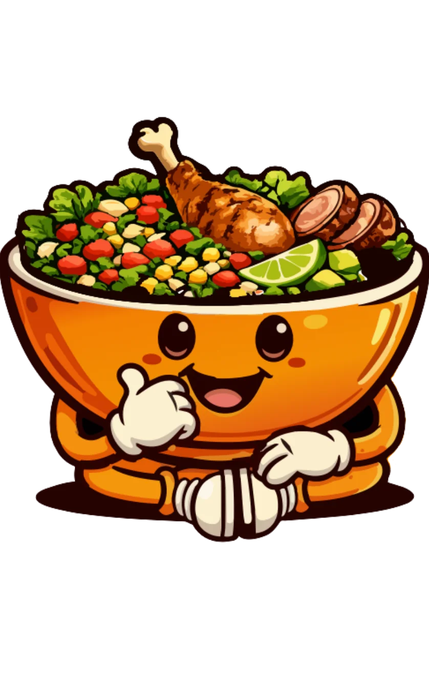 Restaurant logo featuring a stylized design with vibrant colors.