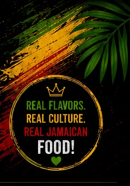 Contact page for JamRocks315, showcasing Jamaican cuisine and event catering