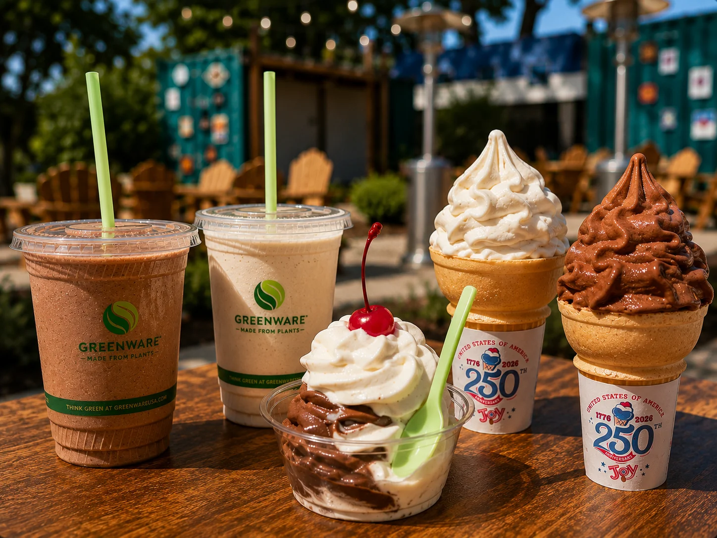 Creamy milkshakes topped with whipped cream and cinnamon
