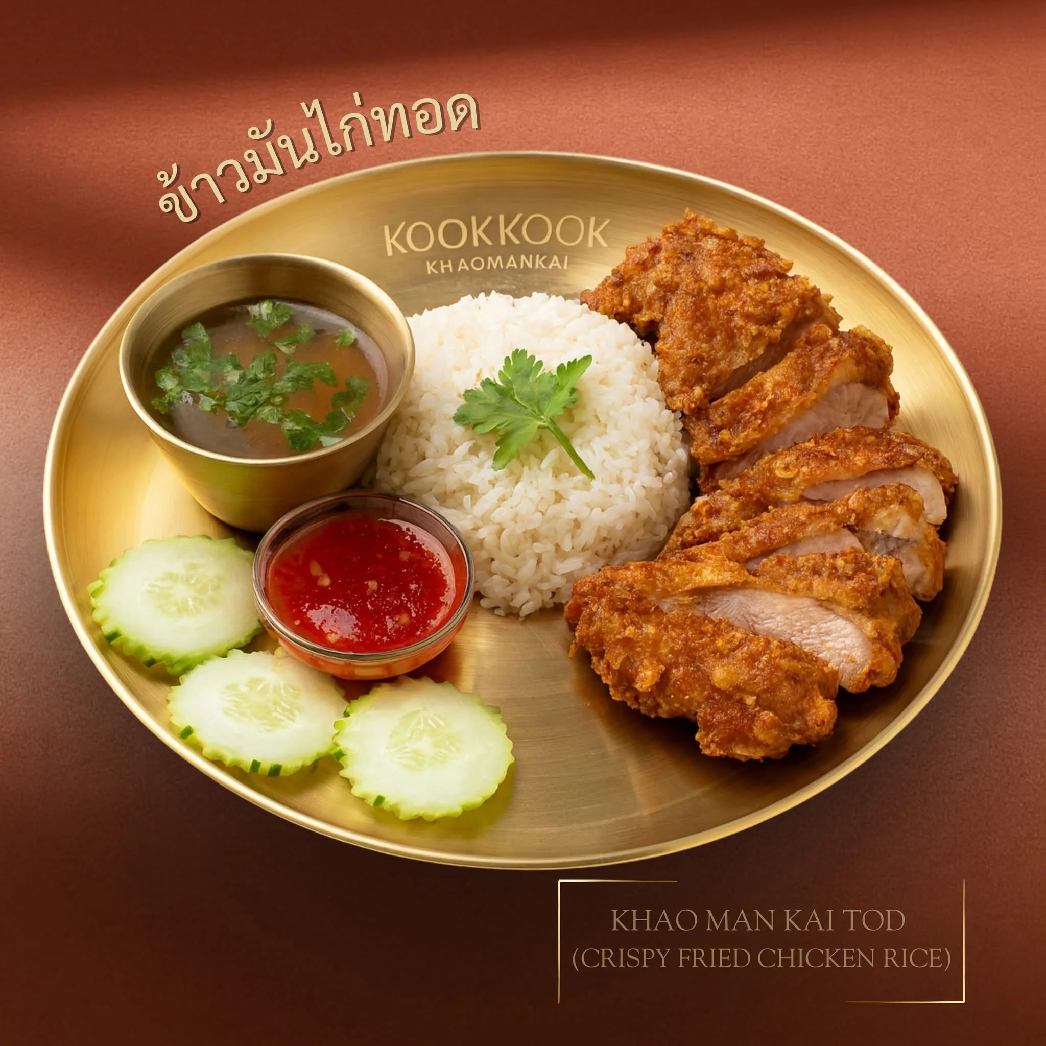 Khao Man Kai Tod (Crispy Friend Chicken Rice)