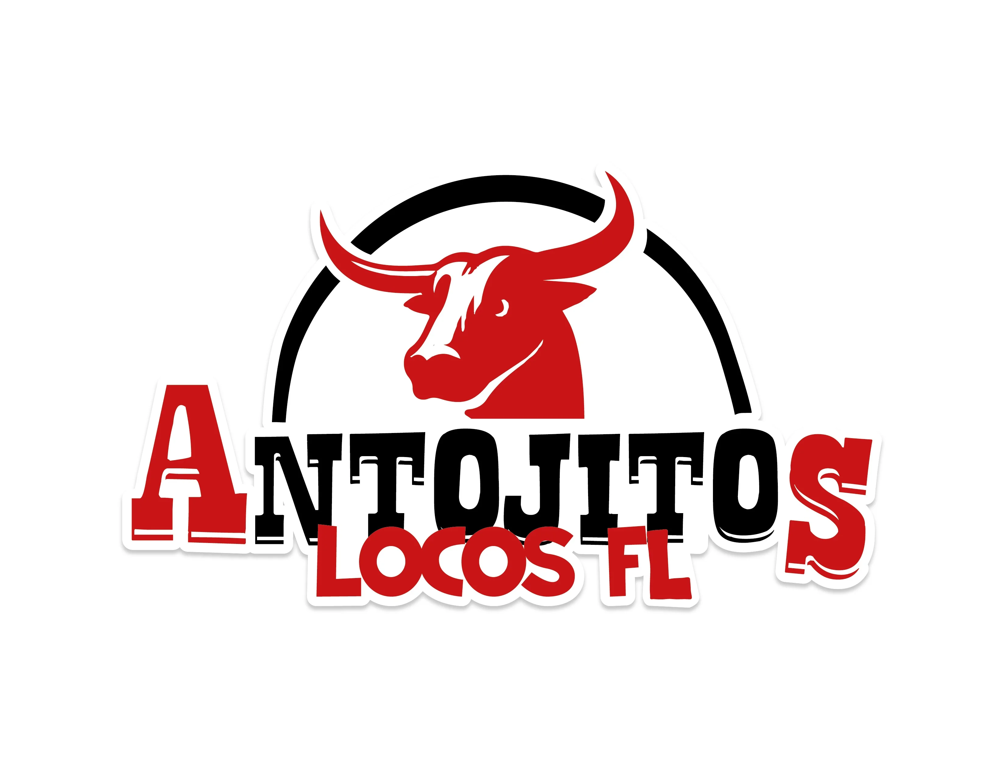Logo of Antojitos Locos FL featuring a bull design