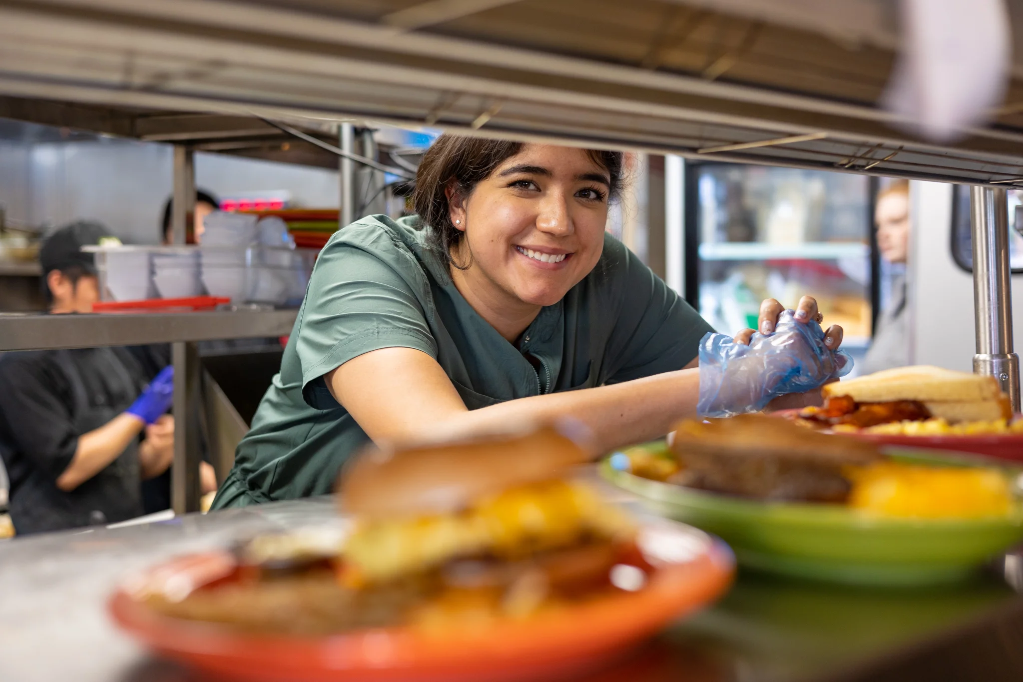 A restaurant chef preparing a dish