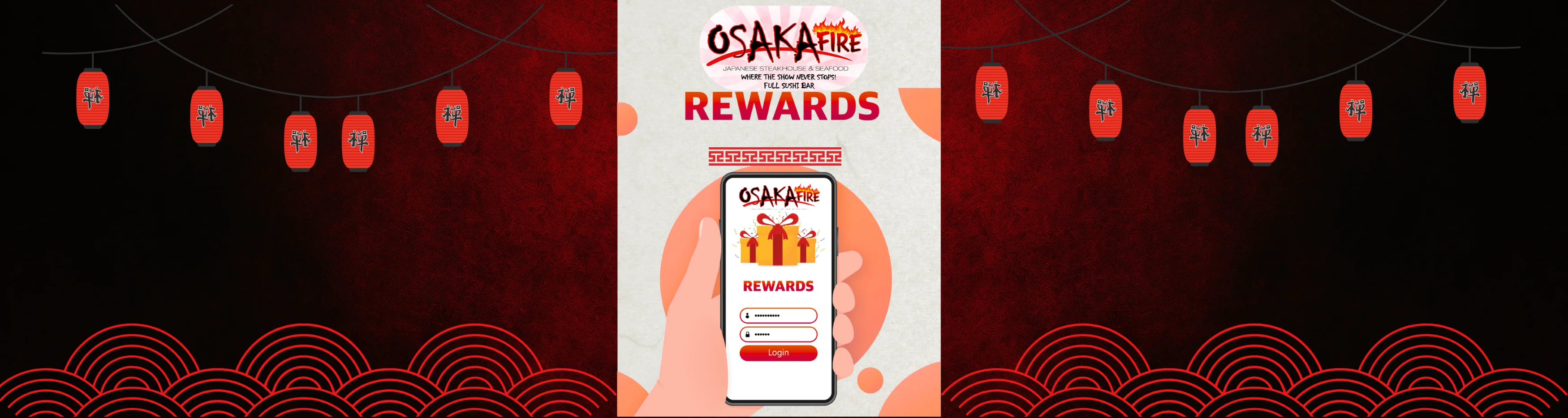 Osaka Fire restaurant rewards program promotional image