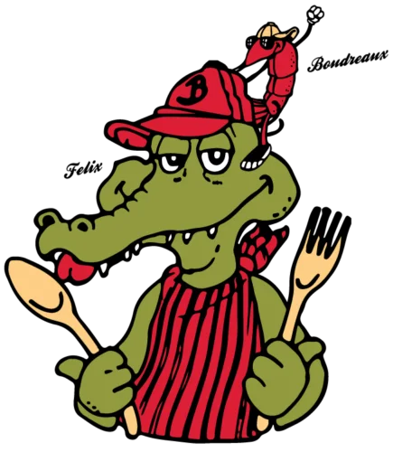 Felix de Gator and Boudreaux the Crawfish