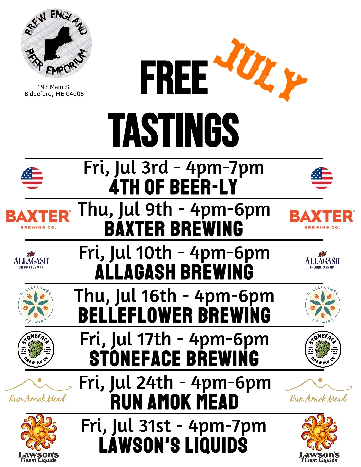 Beer tasting event with various craft beers and tasting glasses.
