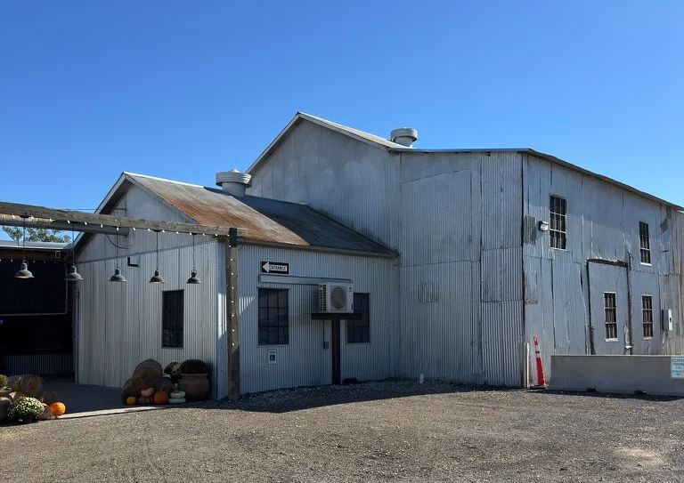 front of The Old Gin Restaurant and lot