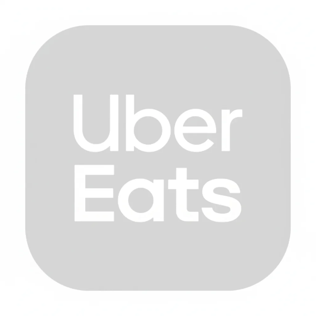 Uber Eats logo on a gray background