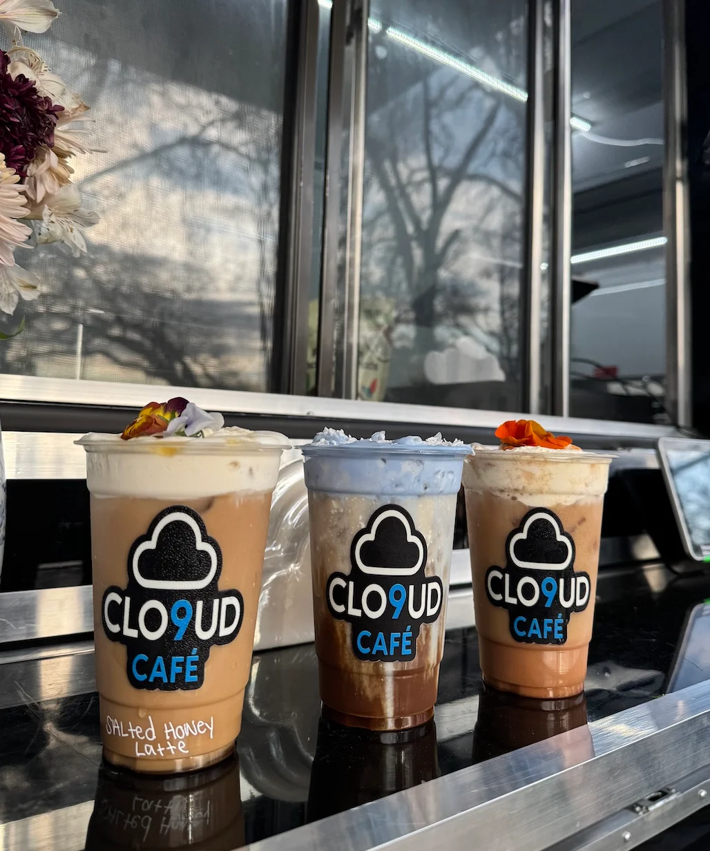 Artisan coffee drinks from Cloud Café