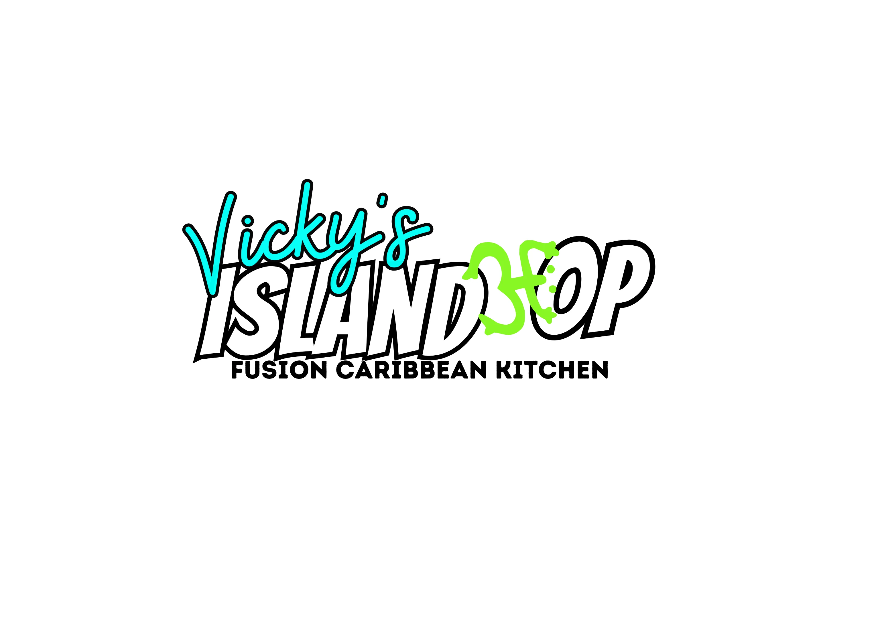 Logo of Vicky's Island Shop, Fusion Caribbean Kitchen