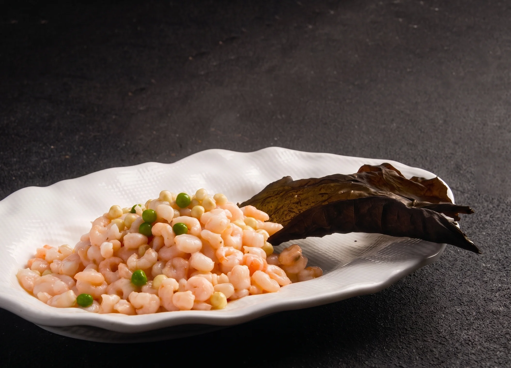 Traditional Indian khichdi with peas and spices