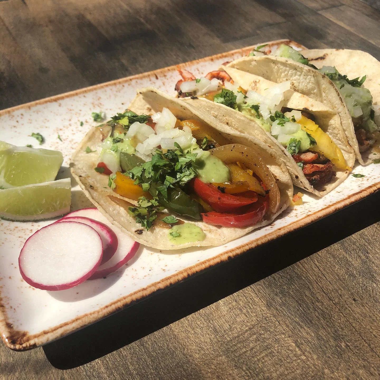 delicious Mexican street tacos with hand made tortillas