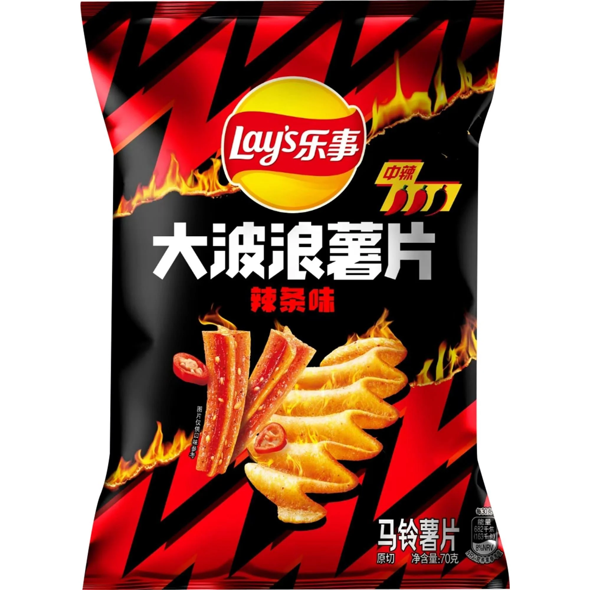 LAY'S-WAVE CHIPS SPICY GLUTEN STRIPS FLV