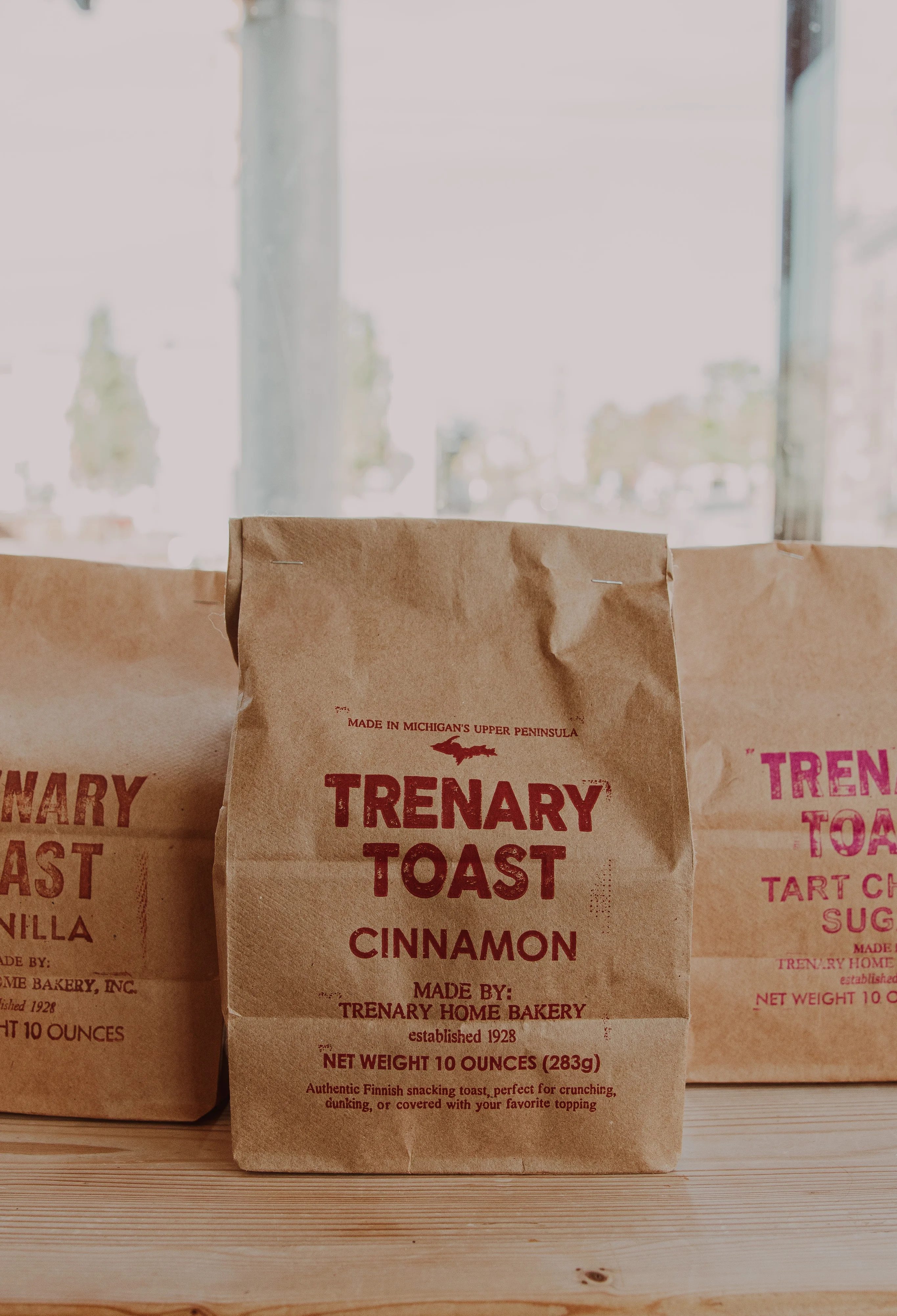 Variety of Trenary Toast packages from Michigan's Upper Peninsula