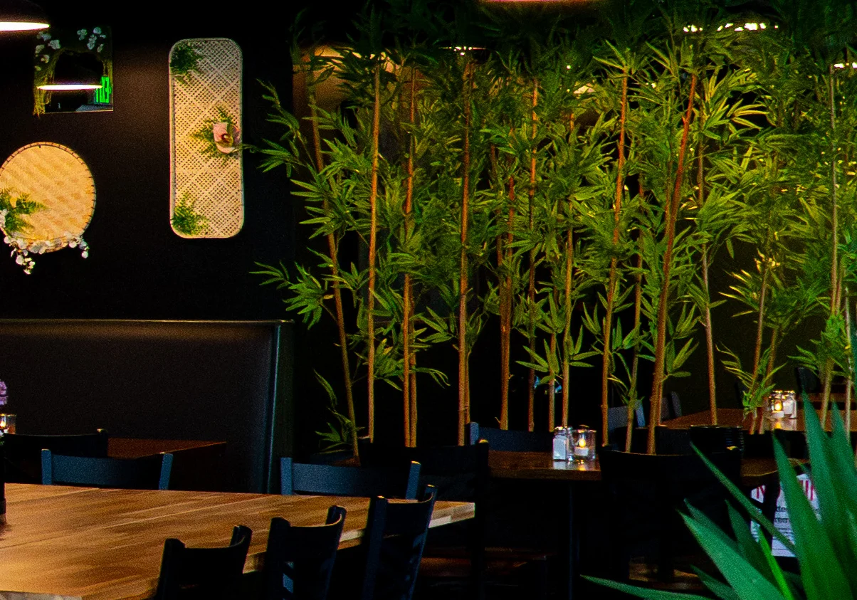 Interior view of Kita Steak & Ribs restaurant with dining setup.