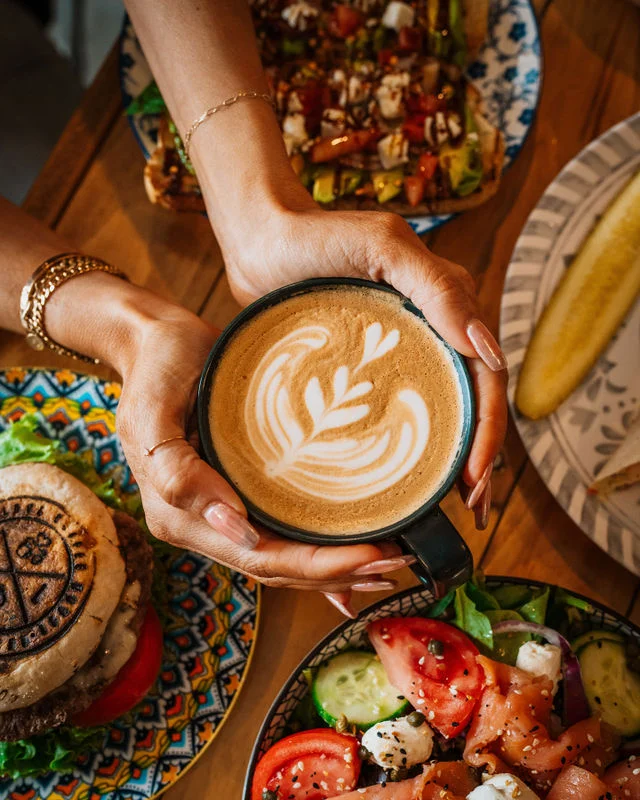 The elegant wall of the Latte Love Coffee House