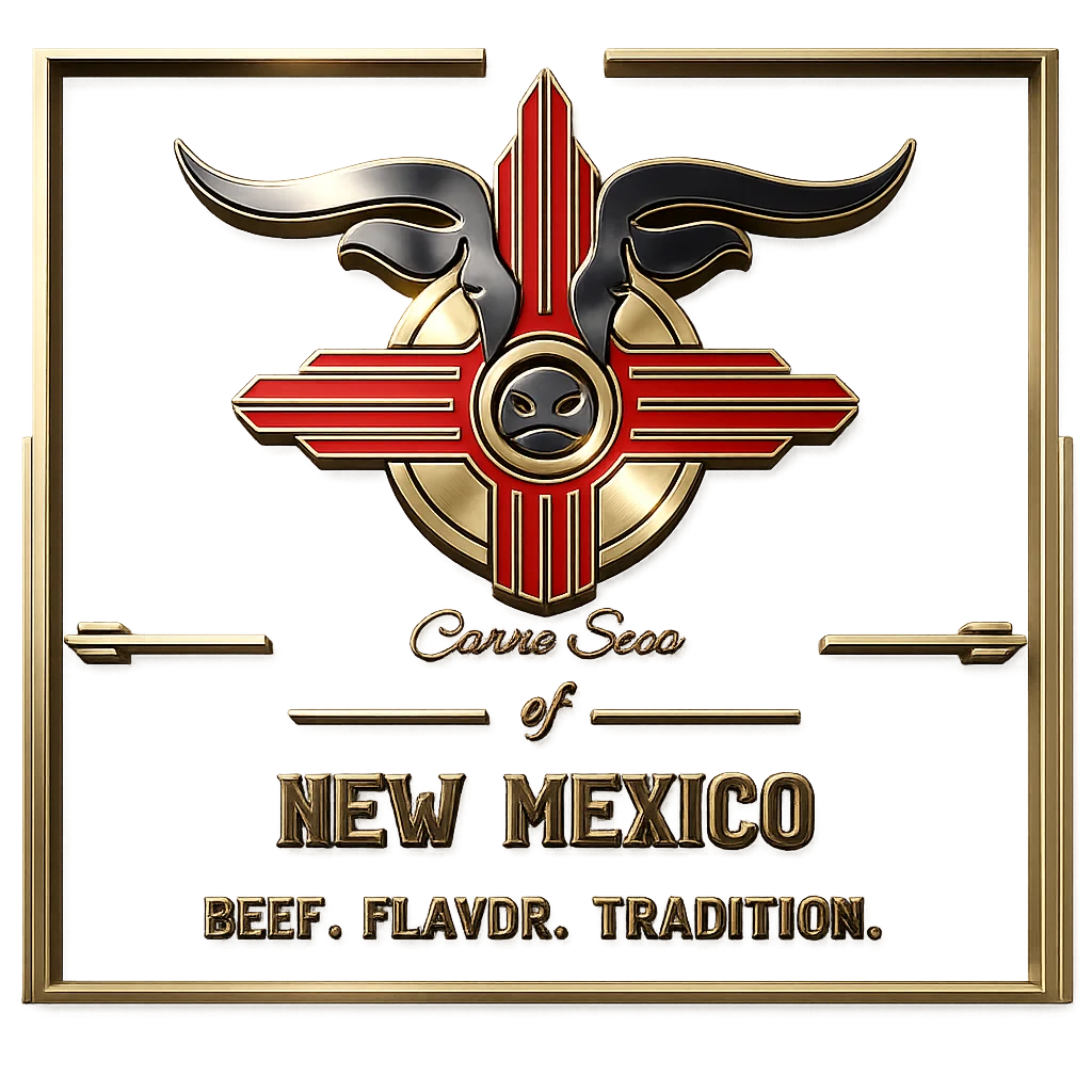 Carne Seca logo representing New Mexico beef tradition