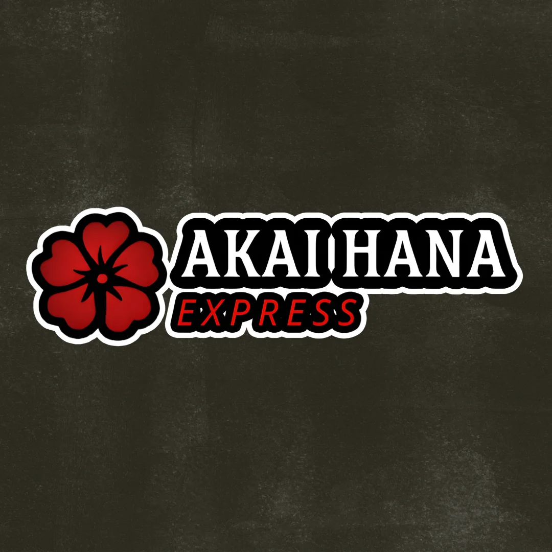Logo of Akai Hana Express featuring a red flower and bold text.