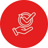Hand with a checkmark symbol representing approval