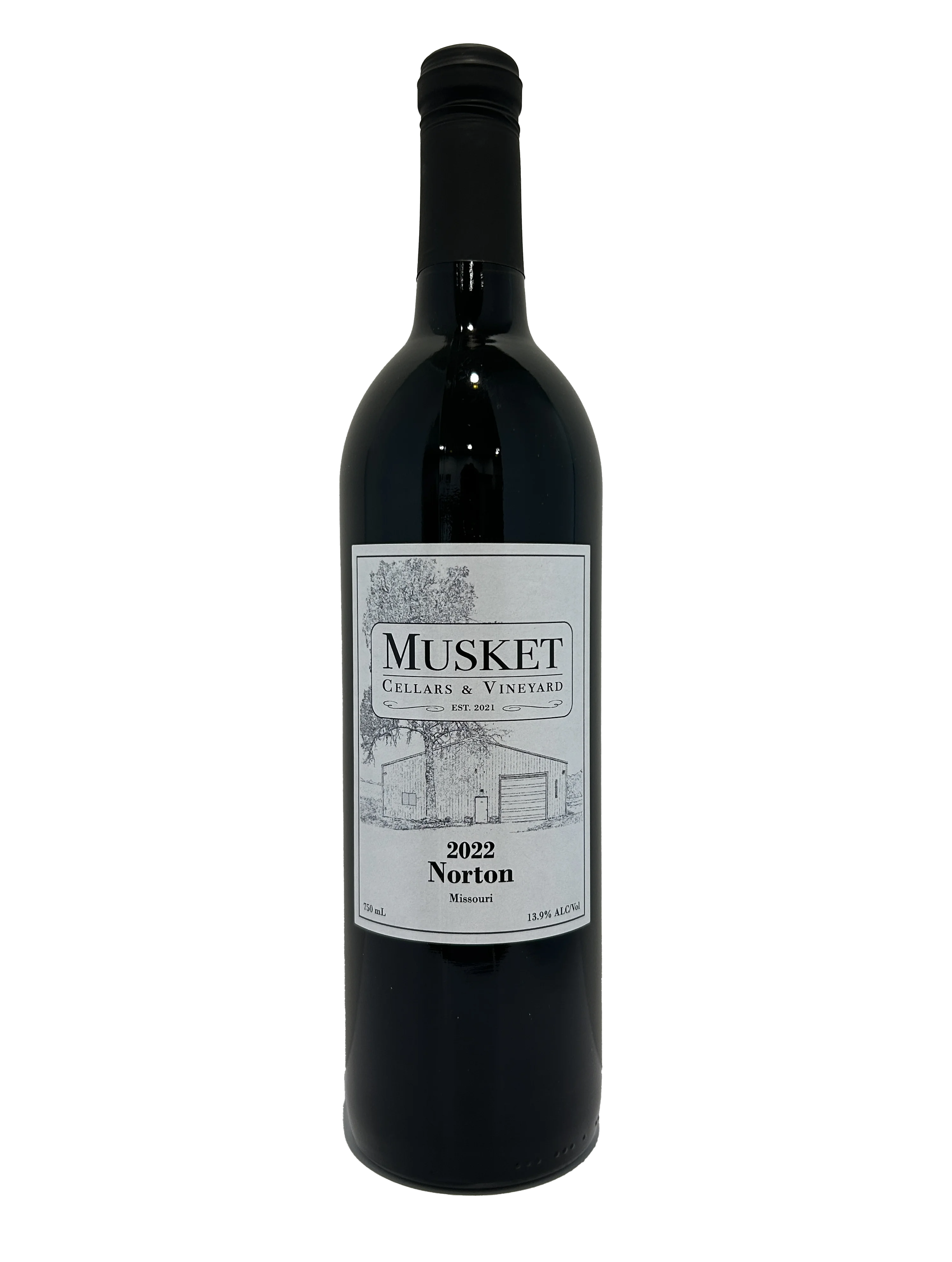 2022 Norton red wine from Musket Cellars & Vineyard