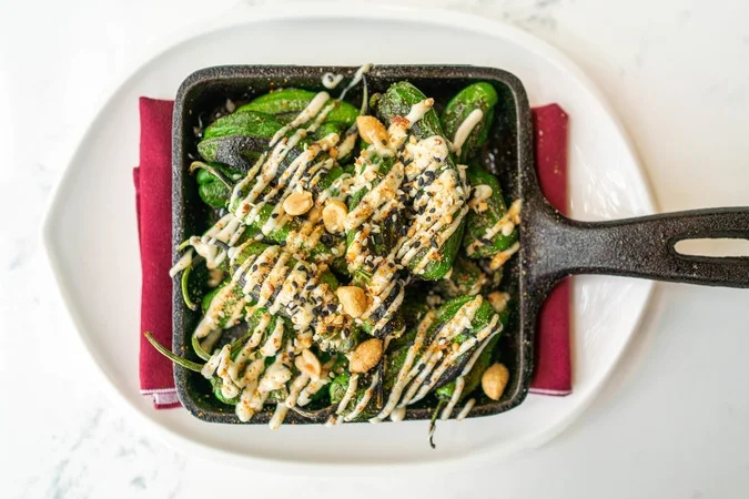 Charred Shishito Peppers