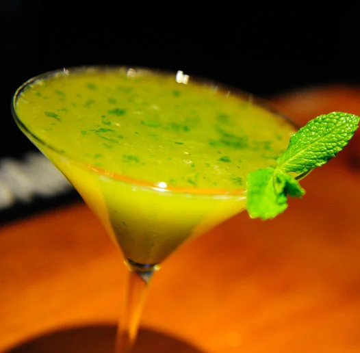Refreshing mint cocktail in a stylish glass