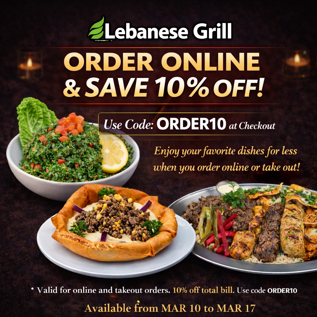 Lebanese mezze platter featuring tabbouleh and kibbeh