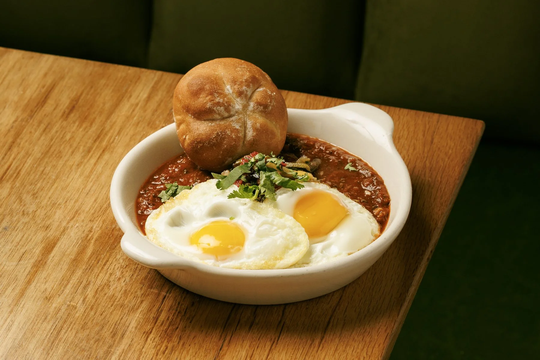 Georgian brunch dish with eggs