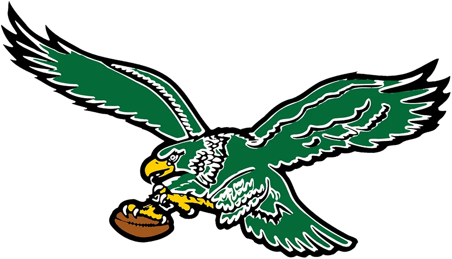Eagle mascot logo with green and white colors
