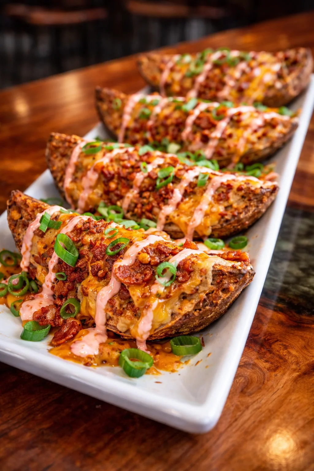 Loaded nachos with cheese and toppings
