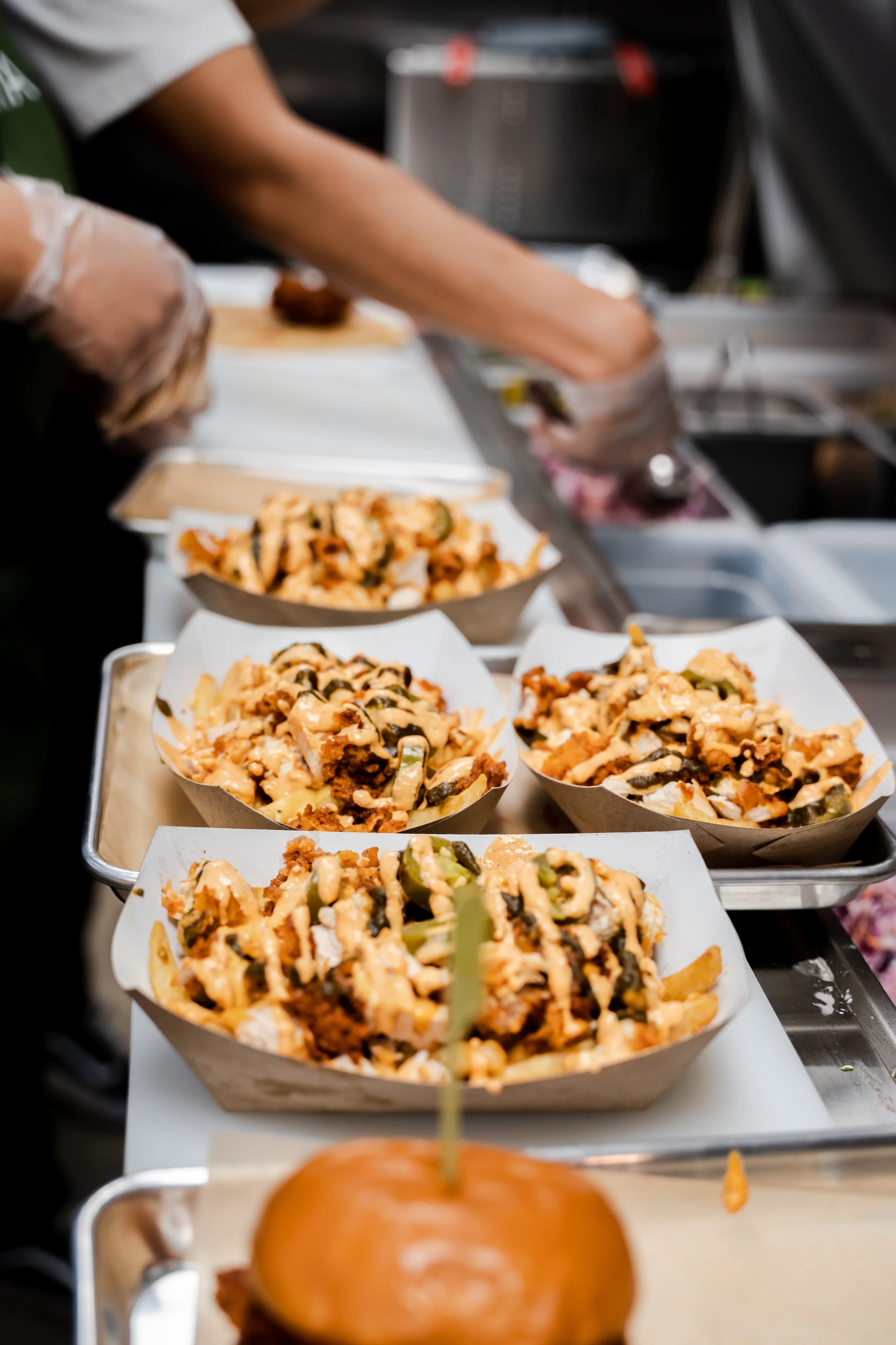 A restaurant chef preparing a dish