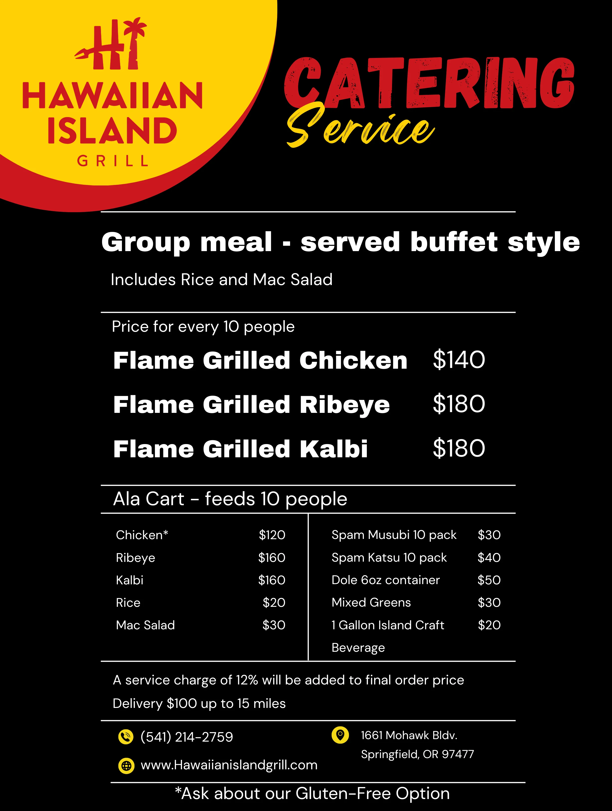 Catering Menu