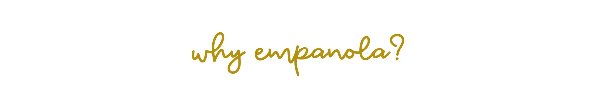 Stylish restaurant logo with the phrase 'Why Empanada?'