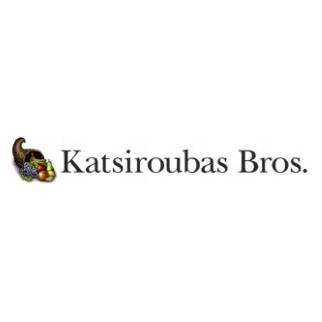 Logo of Katsiroubas Bros featuring a cornucopia of fruits