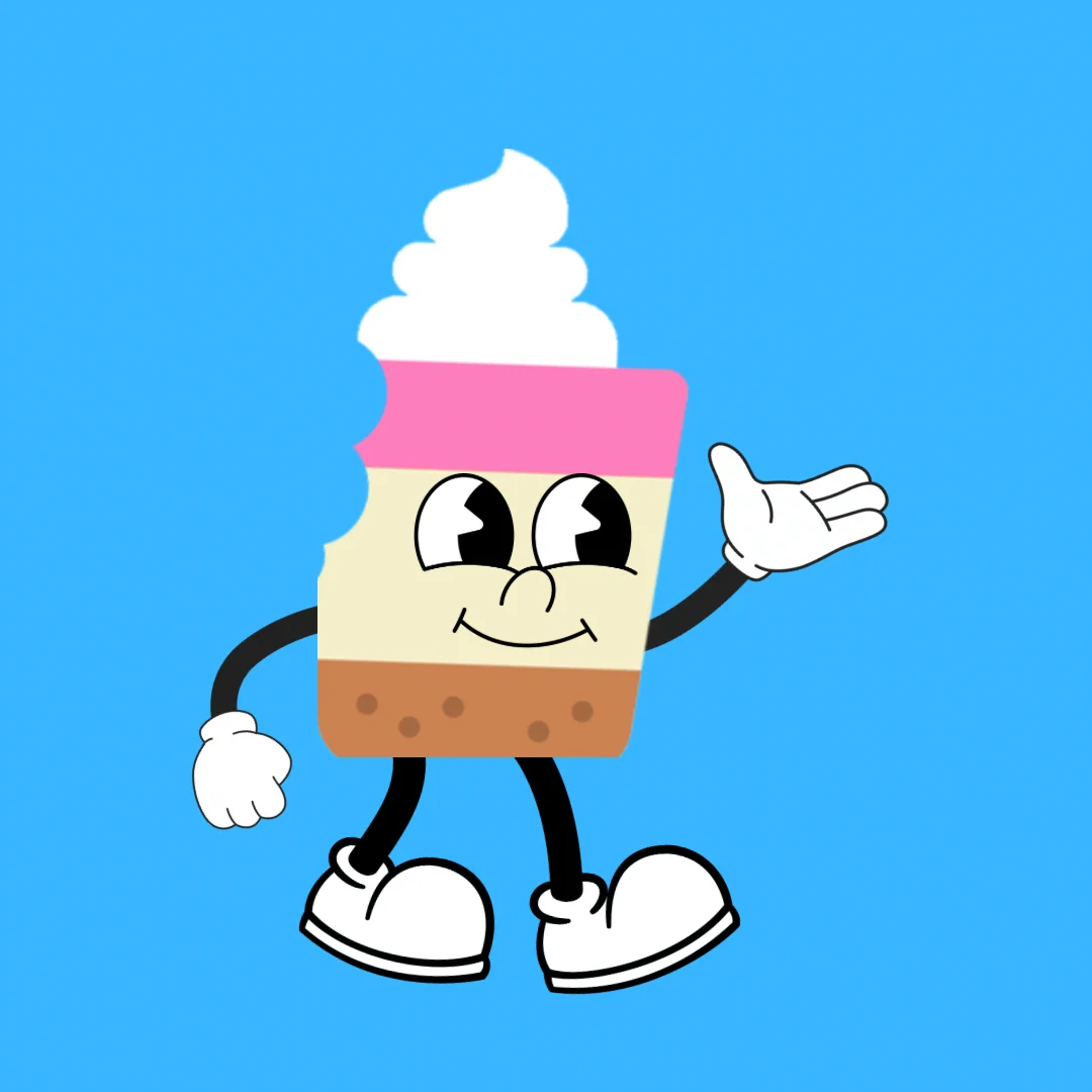 Benny the Bite Bites Cheesecakes, Benny the Bite cheesecake mascot, Benny the Bite Houston desserts, Benny the Bite mini cheesecakes, Benny the Bite dessert character​