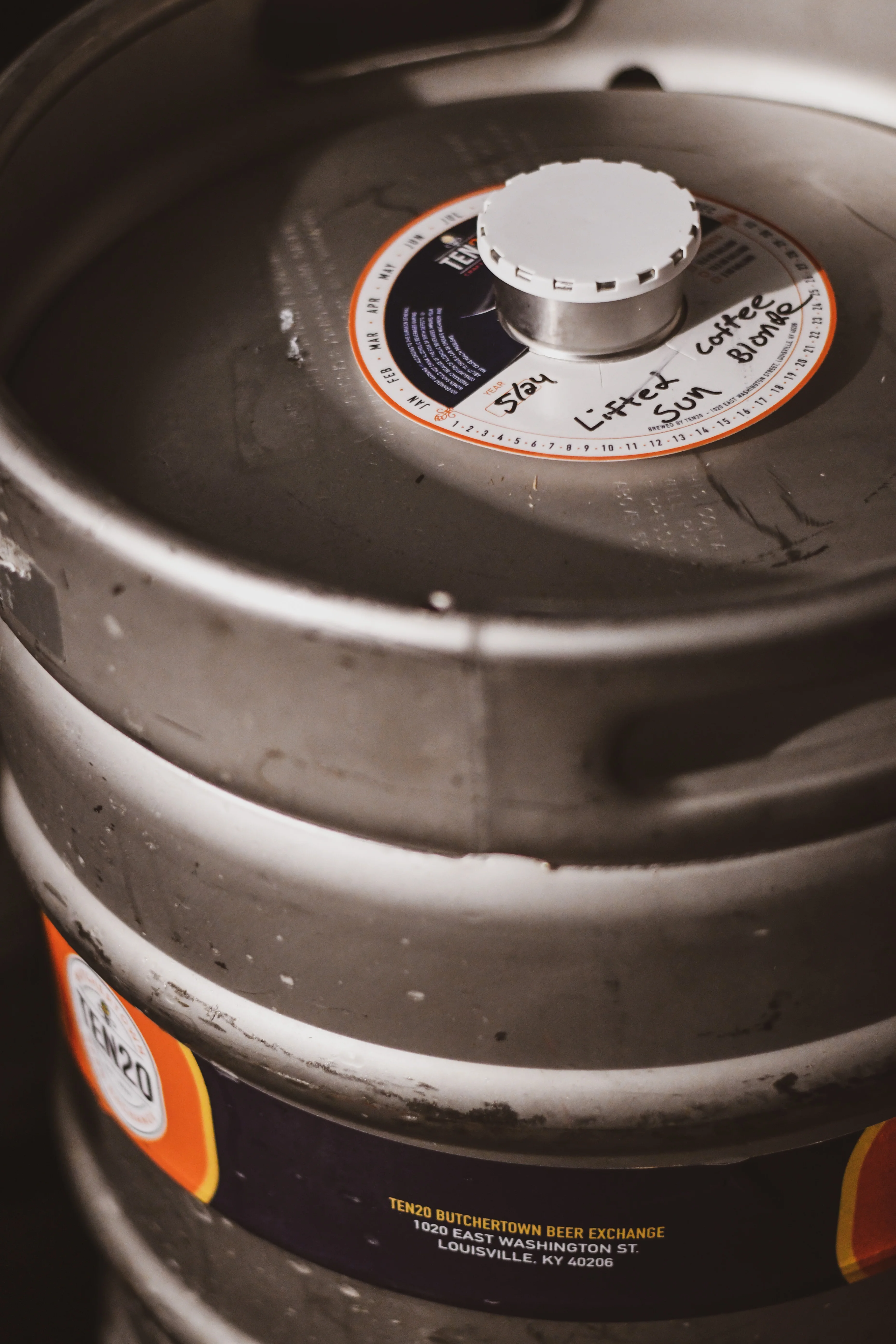 Keg of craft beer at a local brewery
