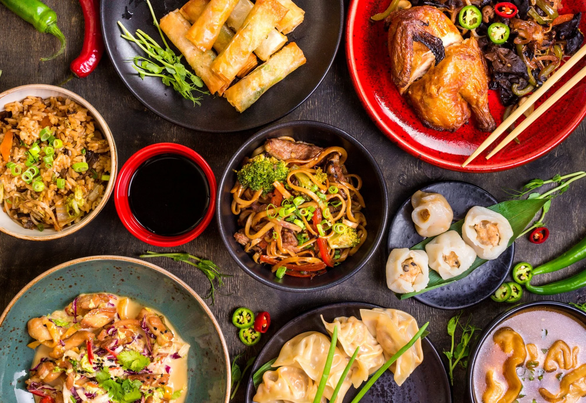 Chinese, sushi, gluten free