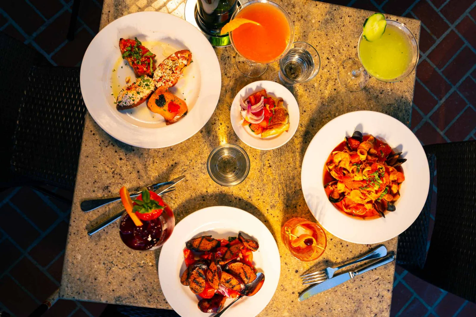 Italian seafood pasta dish with fresh ingredients