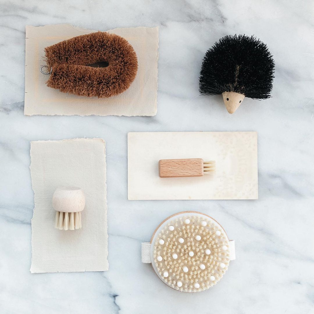 Cherry Wood Body Brush W Handle Natural - Image 1 of 2