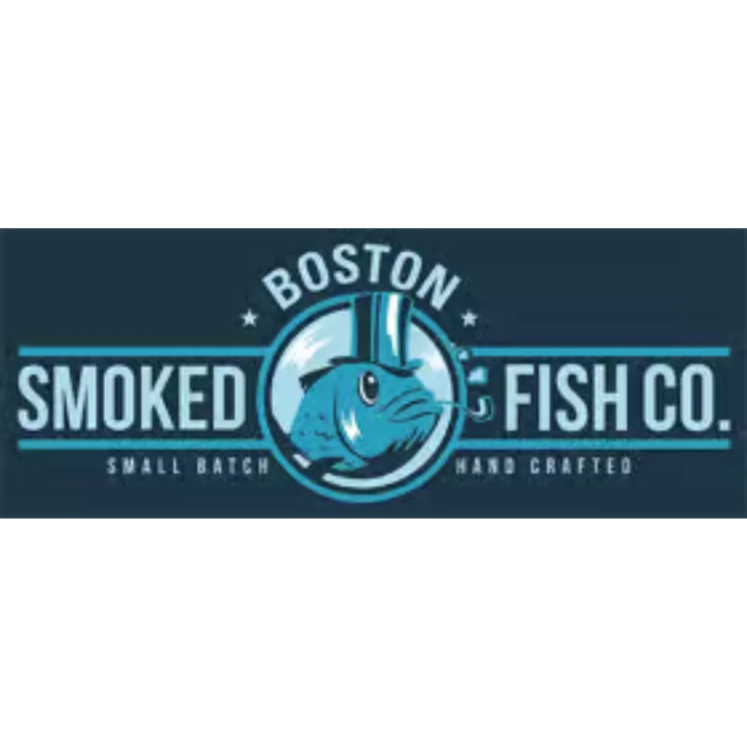 Logo of Boston Smoked Fish Co. featuring a stylized fish