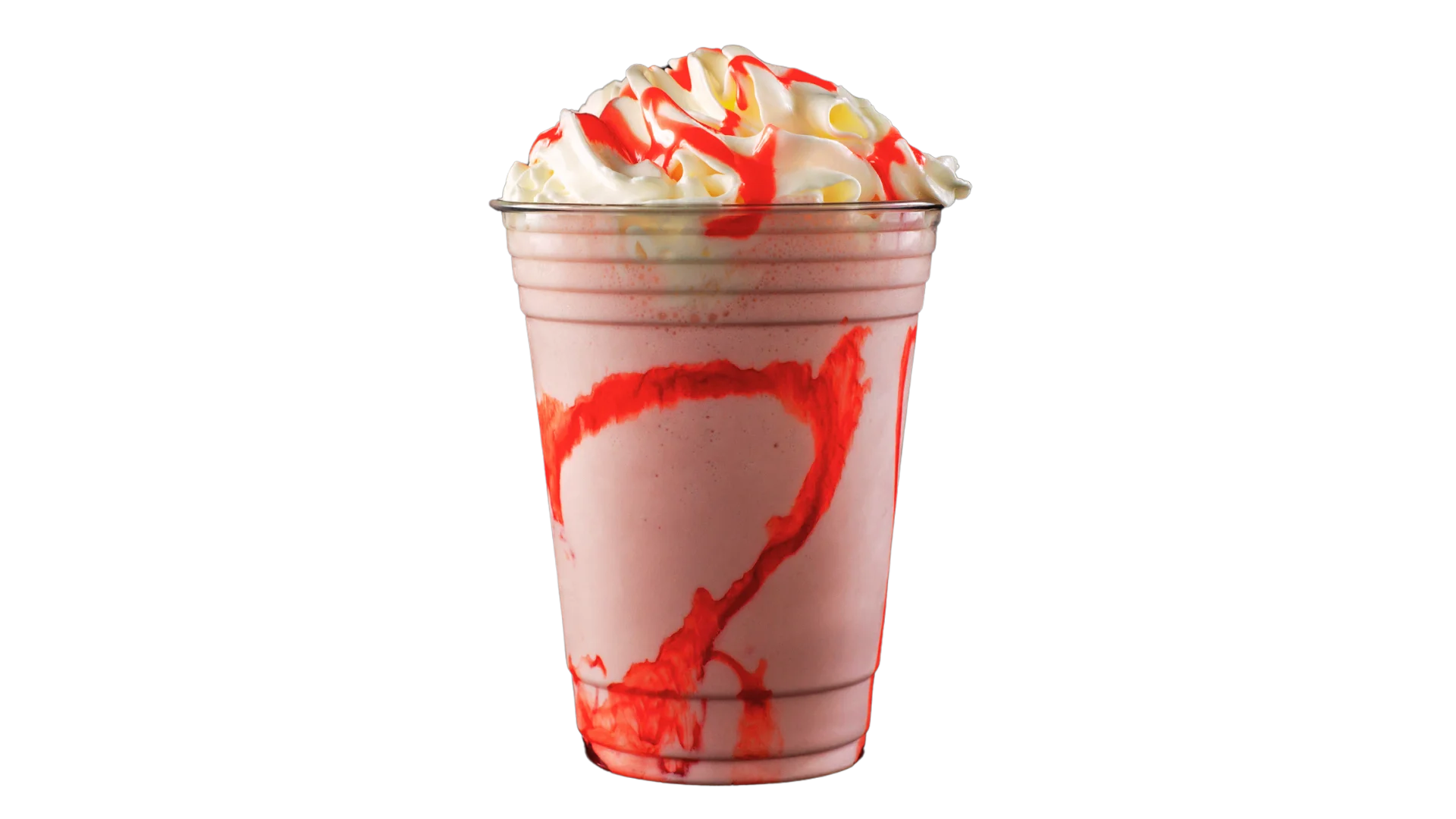 Classic chocolate milkshake topped with whipped cream and cherry