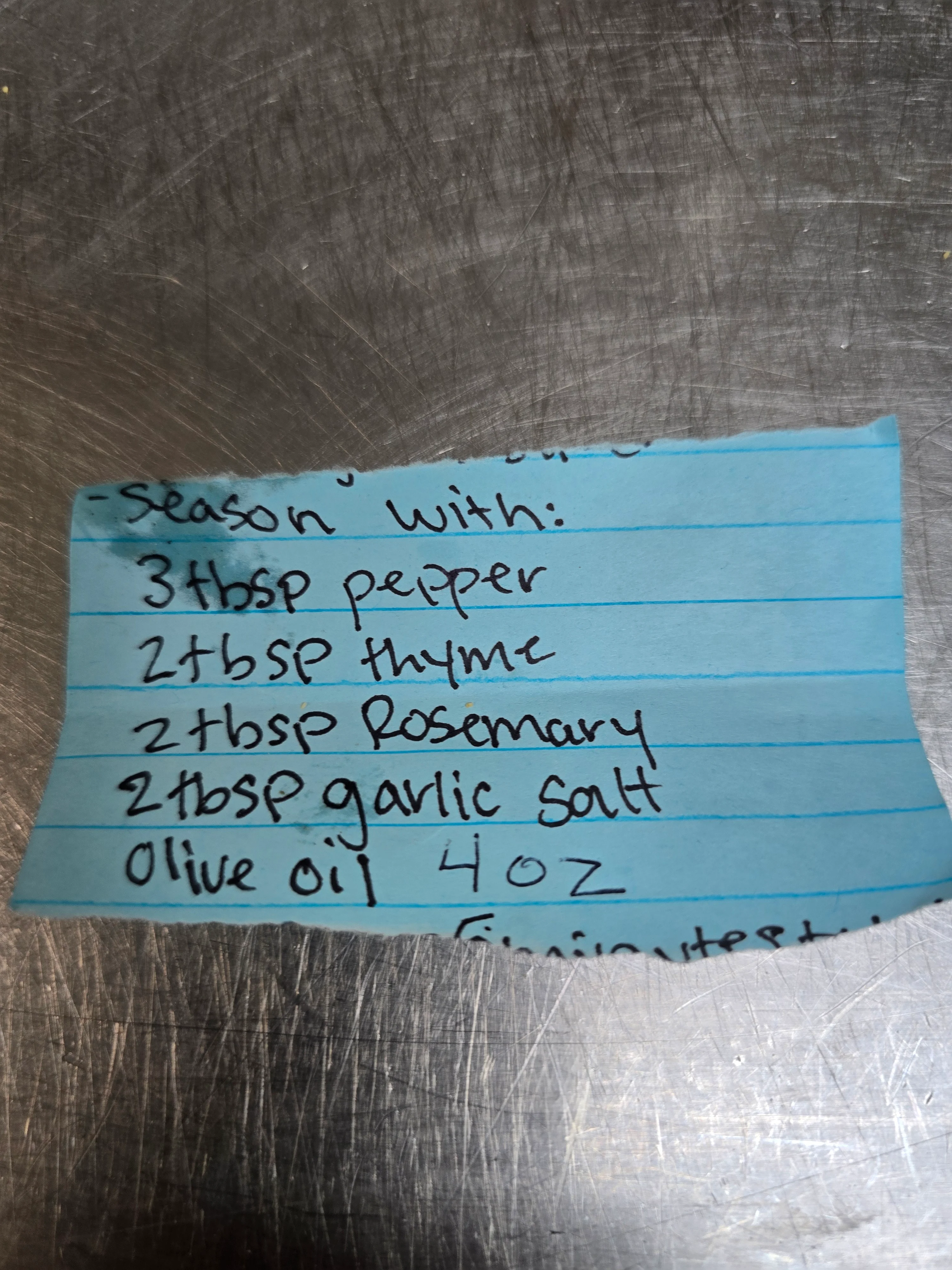 Seasoning mix for Mediterranean dishes on a blue note
