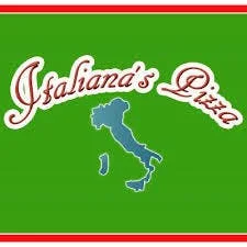 Logo of Italian pizzeria featuring Italy's map