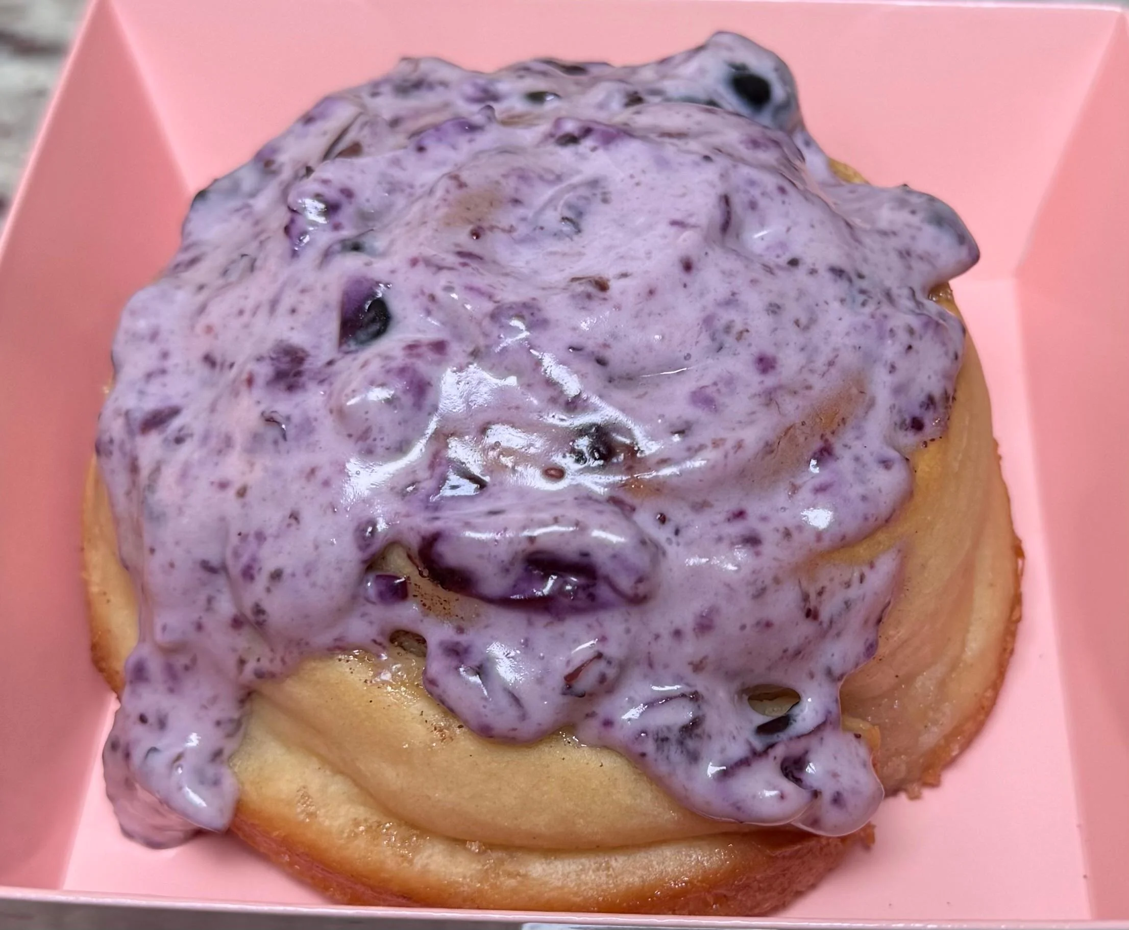 Bluberry Filled Cinnamon Roll