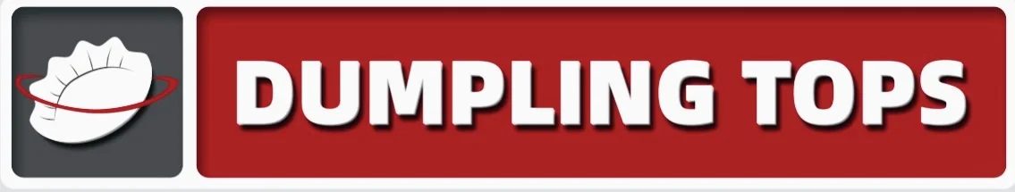 Logo for Dumpling Tops restaurant featuring a dumpling graphic