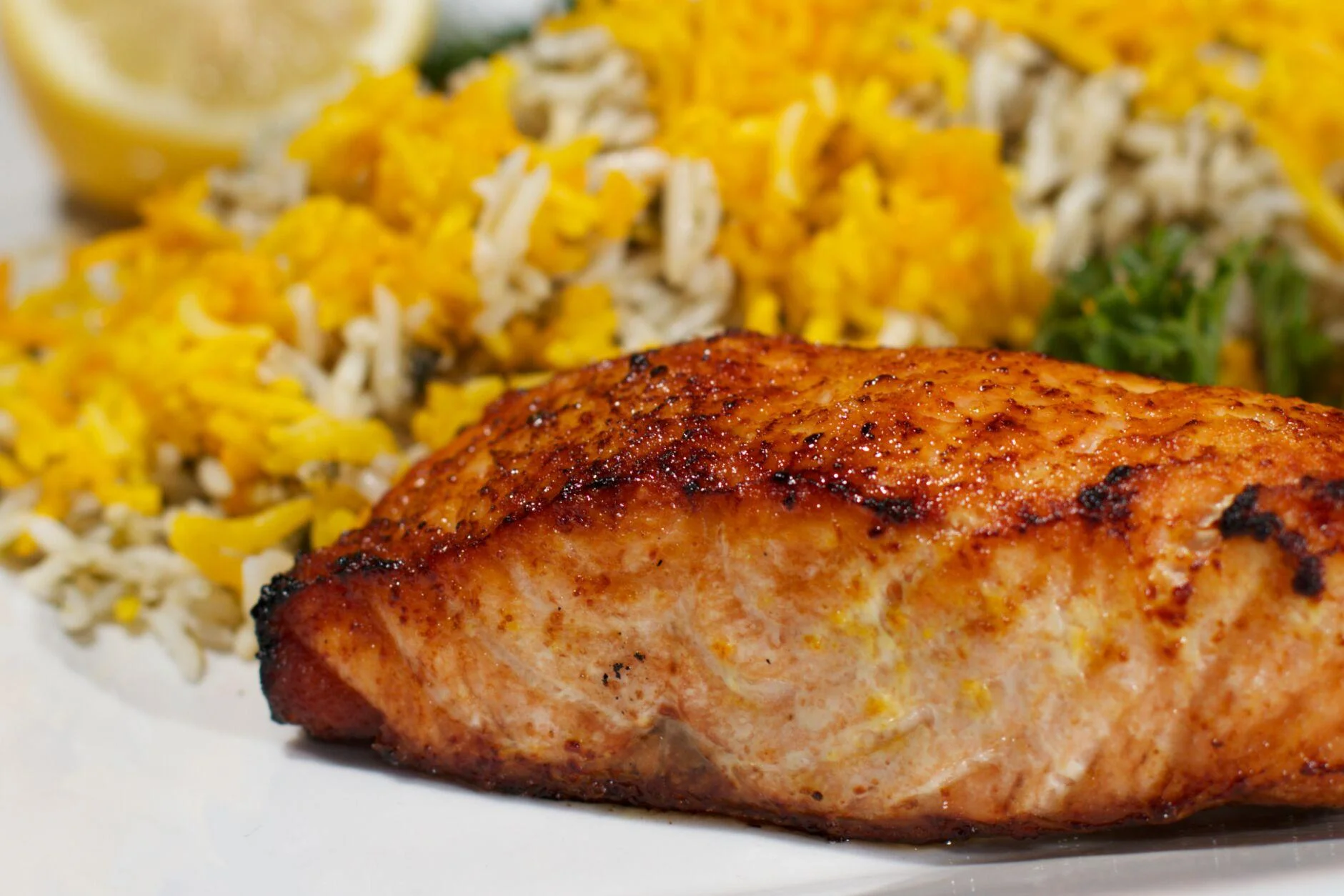 Salmon & Fresh Herb Rice (Sabzi Polo)