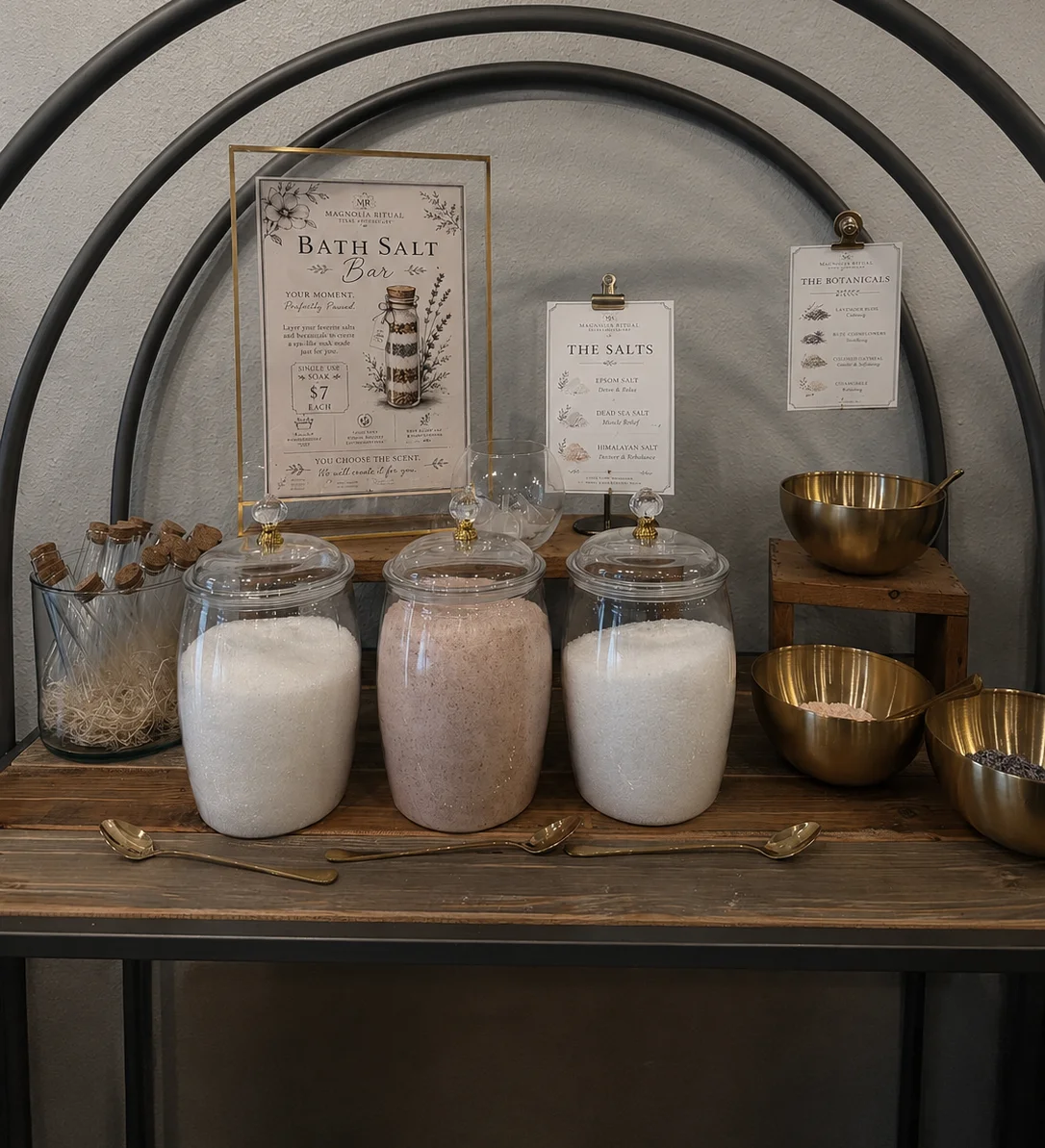 Magnolia Ritual Drop In & Create station featuring self-guided DIY bath and body experiences.