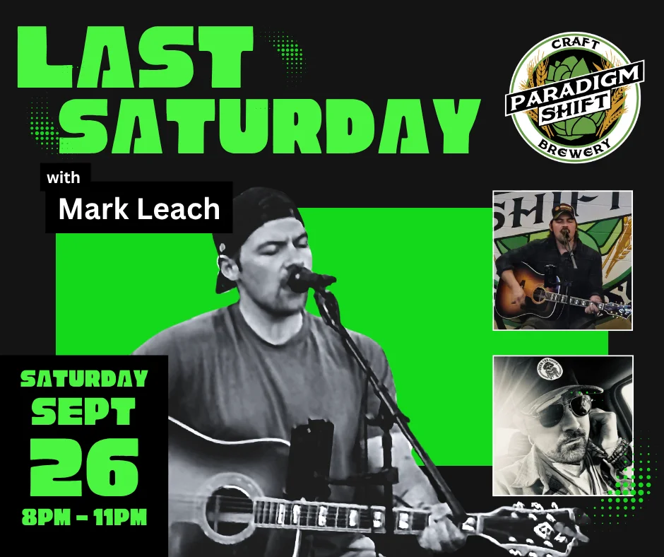 Live music performance at Paradigm Shift Brewery on a Saturday night