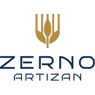 Zerno Artizan logo featuring wheat symbol and elegant typography